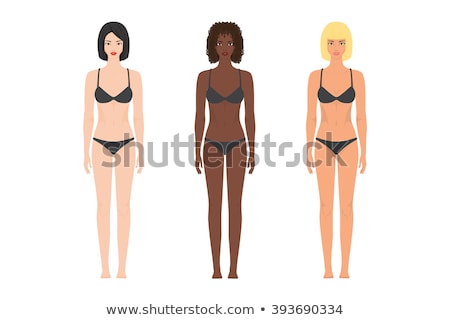 Zdjęcia stock: Bikini Girls Silhouette - Vector