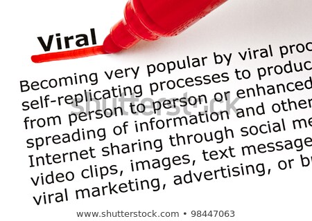 Stock photo: Viral Underlined With Red Marker