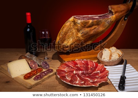 Stockfoto: Wine And Serrano Ham