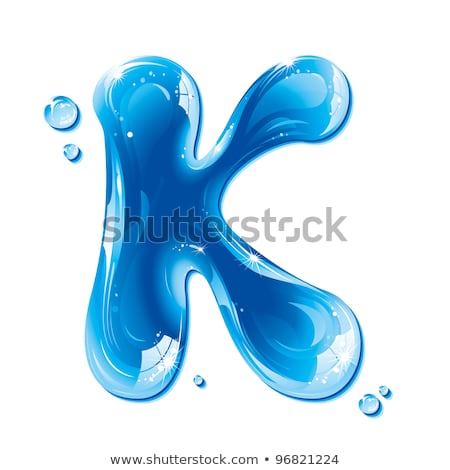 Stok fotoğraf: Abc Series - Water Liquid Letter - Capital K  