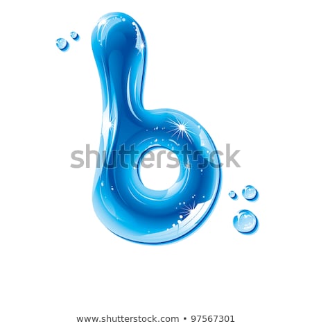 Foto stock: Abc Series - Water Liquid Alphabet - Small Letter B  