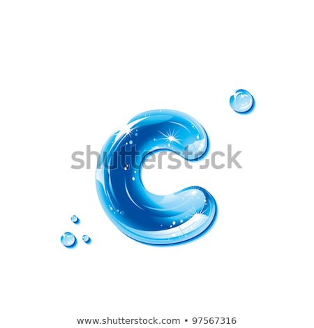 Imagine de stoc: Abc Series - Water Liquid Alphabet - Small Letter C  