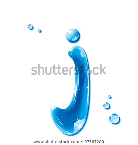 Stock photo: Abc Series - Water Liquid Alphabet - Small Letter J  