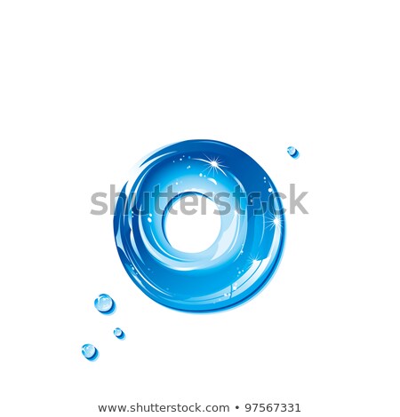 ストックフォト: Abc Series - Water Liquid Alphabet - Small Letter O  