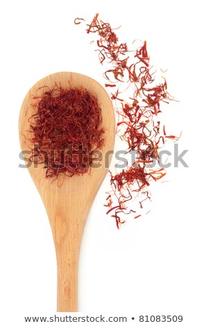 Stock foto: Stigmas Of Saffron In Wooden Spoon