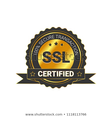 ストックフォト: Ssl Protected Golden Vector Icon Design