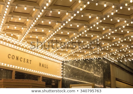 Stok fotoğraf: Marquee Lights At Broadway Theater Exterior