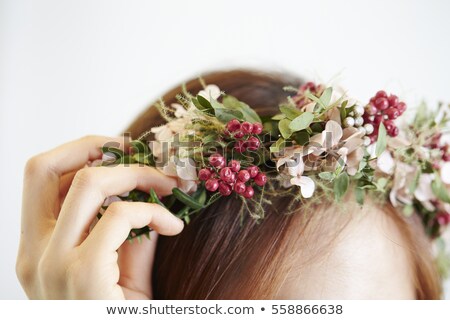 Foto stock: Decorative Flowers In Brides Hair