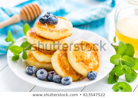 Stock fotó: Cottage Cheese Pancakes Syrniki Curd Fritters With Berries