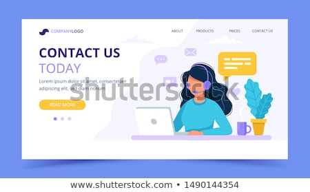 ストックフォト: About Us - Flat Design Style Colorful Illustration