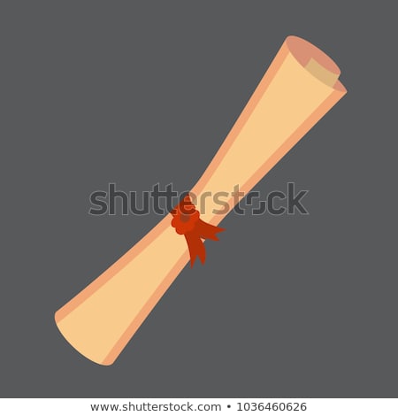 Stock foto: Old Paper Roll Papyrus Scroll Blank Ancient Manuscript Vector