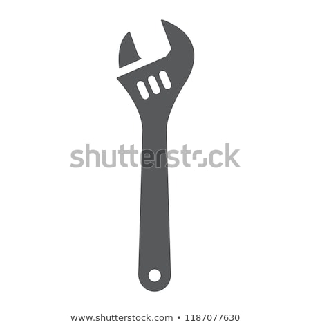 Stock photo: Icon Of Adjustable Wrench