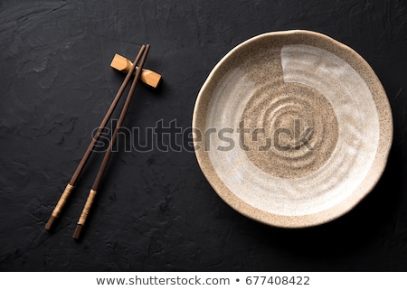 Zdjęcia stock: Empty Plate And Chopsticks