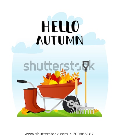 Stockfoto: Wheelbarrow Full Of Grass Isolated Vector Icon