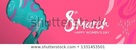 Stock photo: Womens Day Banner Of African Tribe Woman Head