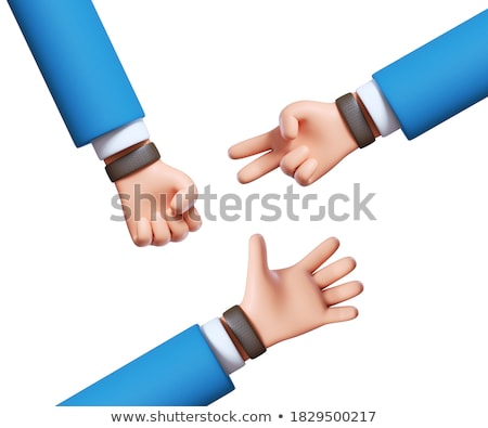 Foto stock: Businessmen Game Rock Paper Scissors