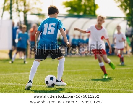 Junior Level Kids Sports Team Football Soccer Children Players Stockfoto © matimix