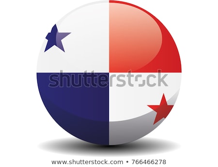 Foto stock: Glass Button With The Flag Of Panama