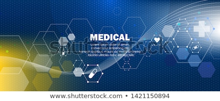 Foto stock: Infographic With Medical Theme On Blue Background