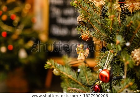 Foto stock: Christmas Tree Eco Decor From Straw