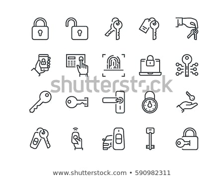 Stock photo: Lock And Key Icons Set