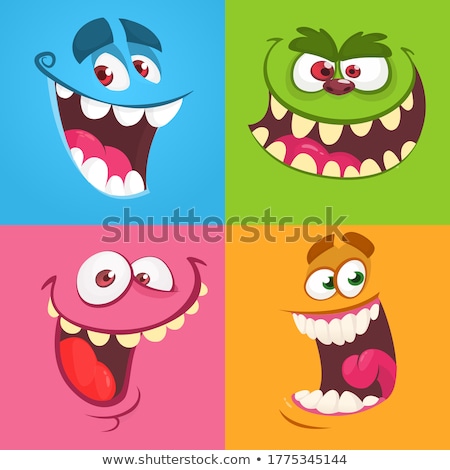Stok fotoğraf: Four Funny Evil Monsters