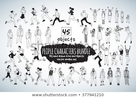 Stock photo: Doodle Musician Man Character