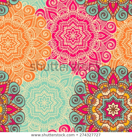 Stockfoto: Mandala Pattern Design On White Background