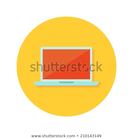 Lapton Icon Over Orange Stock photo © Anna_leni