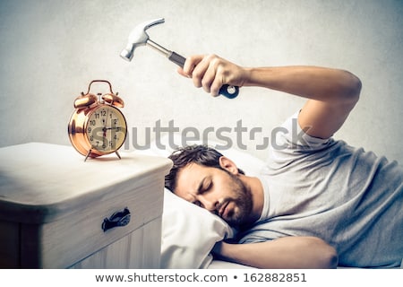 ストックフォト: Man Trying To Wake Up In The Morning