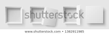 Stockfoto: Packages And Boxes With Opened Cap Set Vector
