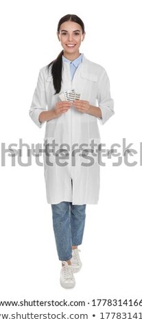 Stockfoto: Young Chemist Isolated On White Background