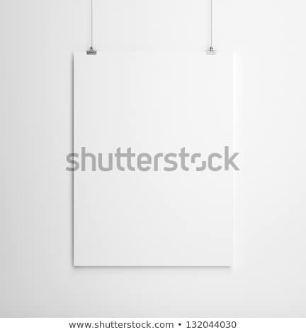 [[stock_photo]]: White Posters Hanging 3d Rendering