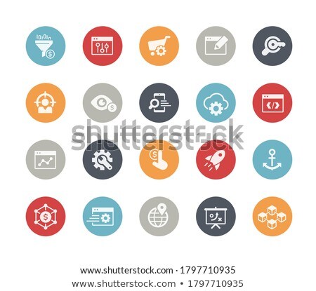 Seo Digital Martketing Icons 1 Of 2 Classics Series Foto stock © Palsur