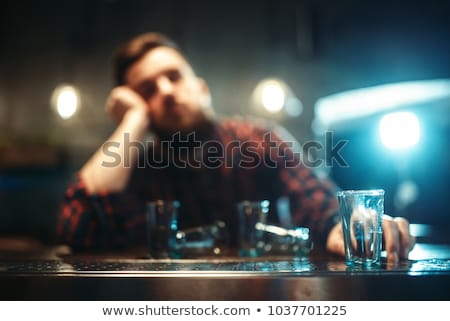 Stock photo: Young Drunk Man Sleeping In The Bar