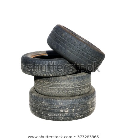 Zdjęcia stock: Used Tires Stacked