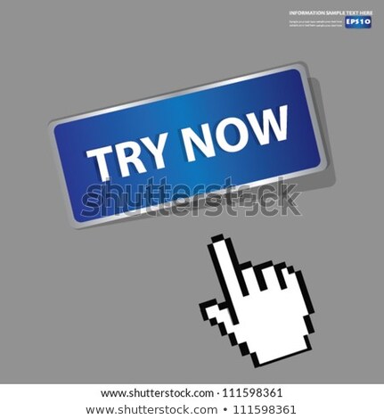 Stok fotoğraf: Try Now Blue Vector Icon Button