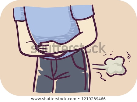 Foto stock: Man Symptom Gassiness Illustration