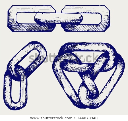 Stock photo: Chain Link Icon Hand Drawn Outline Doodle Icon