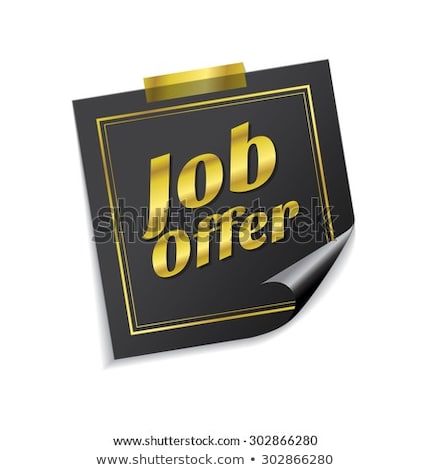 Stock photo: Job Offer Golden Vector Icon Design