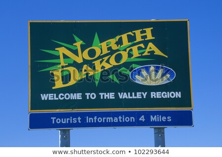 Foto stock: Road Signs For North Dakota