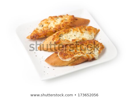 Zdjęcia stock: Baked Loaf Bread With Cheese And Garlic