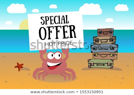 Stock photo: Crab With Suitcase