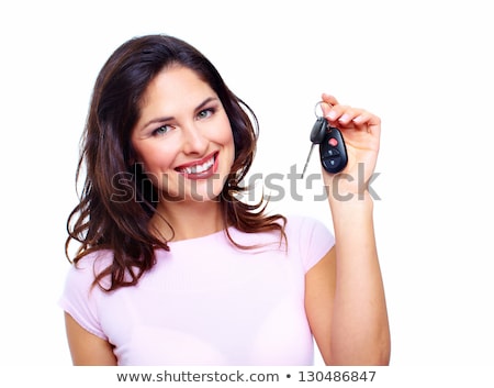 Stockfoto: Business Woman Holding Keys