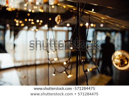 Stock foto: Cozy Lights Decorating Fiberglass Staircase