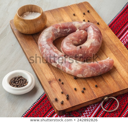 ストックフォト: Sausages Handmade By The Butcher