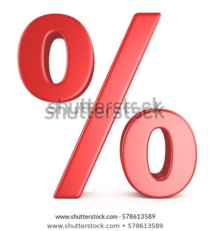 Stock photo: 3d Red Percent