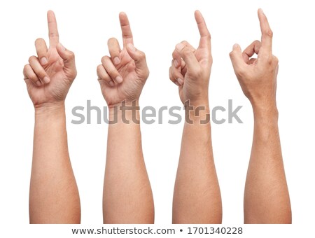 Foto stock: Business Mans Hand Pointing Up