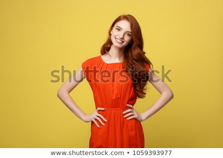 Stock photo: Fashionable Slender Brunette