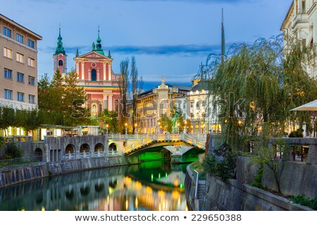 [[stock_photo]]: Medieval Facades In Ljubljana Old City Centre